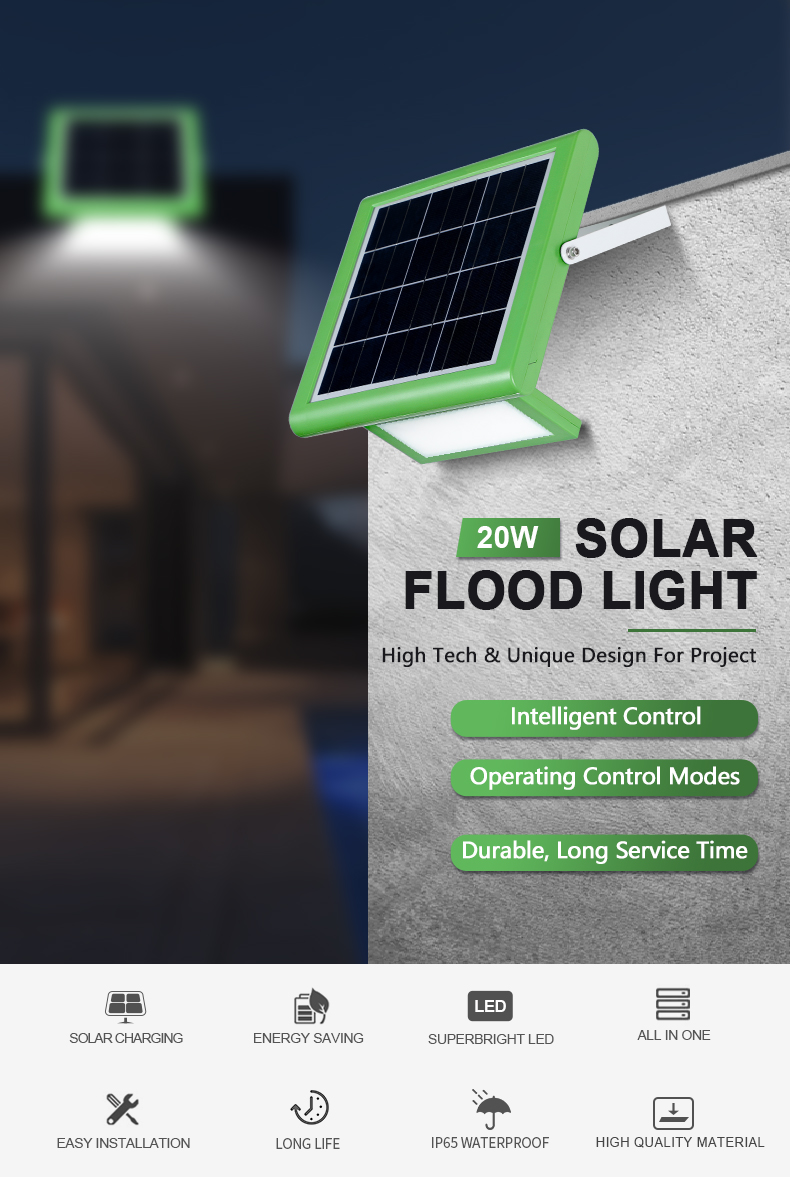 solar powered flood lamps,solar flood lamp,solar flood lamp ip66,led solar flood lamp,20w solar flood light & remote